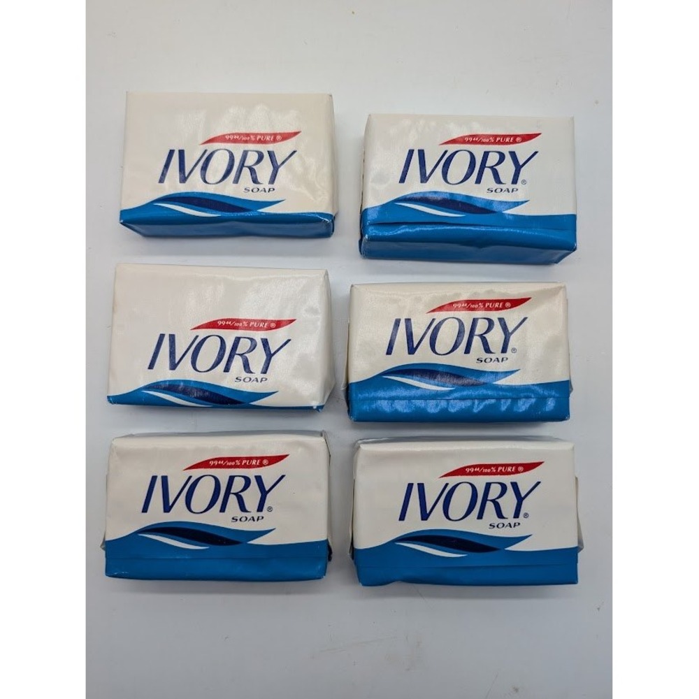 6 Lot Vintage Ivory Soap Bars 99 44/ 100% Pure Floats Original Scent 3.5 oz NEW
